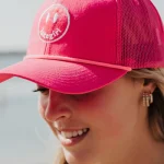 pink trucker hat