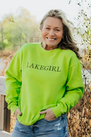 LAKEGIRL Crew Neck Sweatshirt - Green Apple