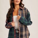 Mixed Plaid Button Down shirt - Multi color