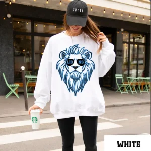Detroit Lions Crew Sweatshirt Unisex - White