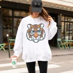 UNISEX Detroit Tigers Crew Neck Sweatshirt - White