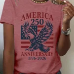 America 250 Tee - Pink